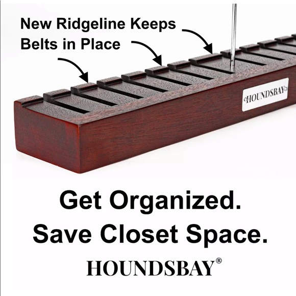 Houndsbay Closet Belt Holder/Hanger Mahogony - Picture 5 of 10